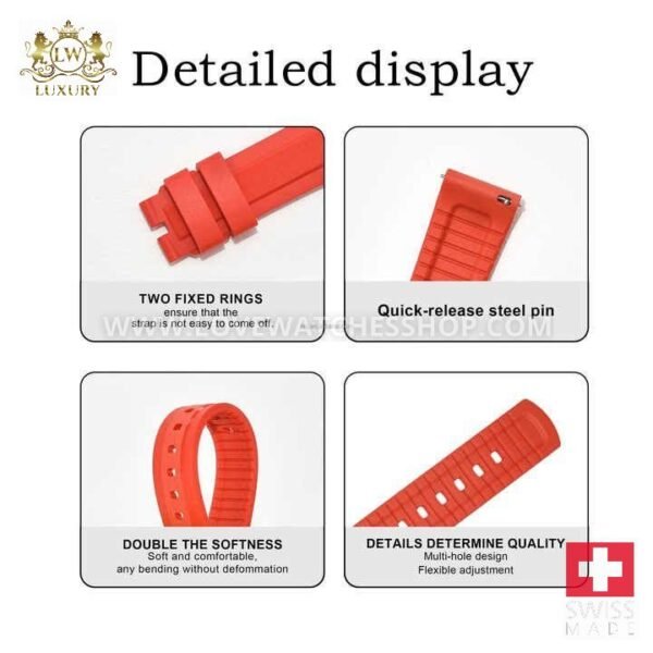 For Breitling Replace Fluoro Rubber Watch Strap 20mm 22mm Black Bird Yellow Wolf Super Ocean Aviation Timing Silicone Watch Band