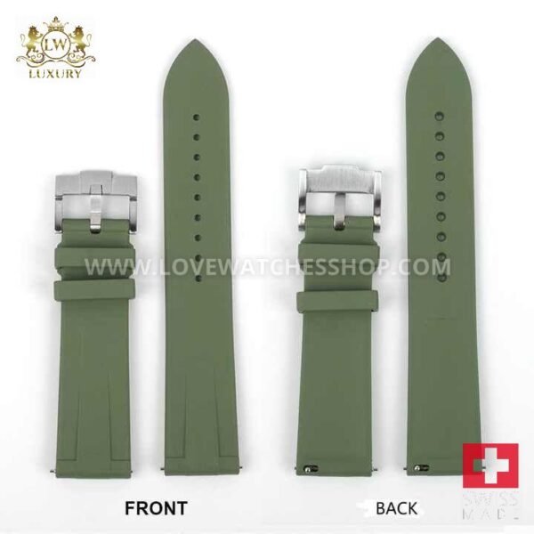 20mm Quick Release Fluororubber FKM Rubber Watch Band Customized Colors