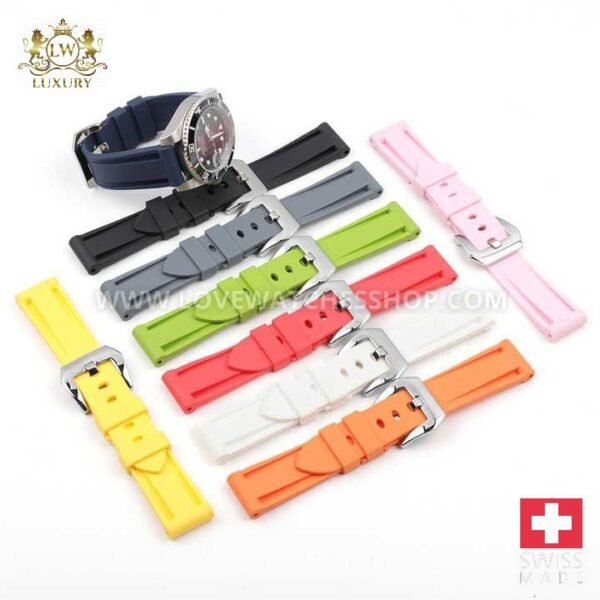 20/22/24mm New Arrival Silicone Watch Straps Waterproof Anti-sweat TPU Rubber Watch Bands for Panerai Watches