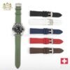 20mm Quick Release Fluororubber FKM Rubber Watch Band Customized Colors