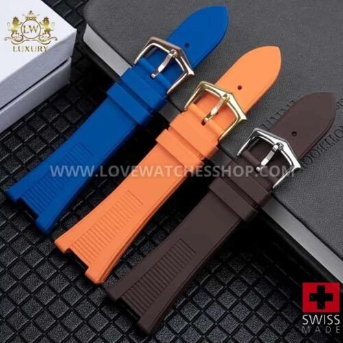 Fkm Rubber Watch Strap for P atek P hilippe Nautilus Watch Band 25mm 5711 5712 5726 5980