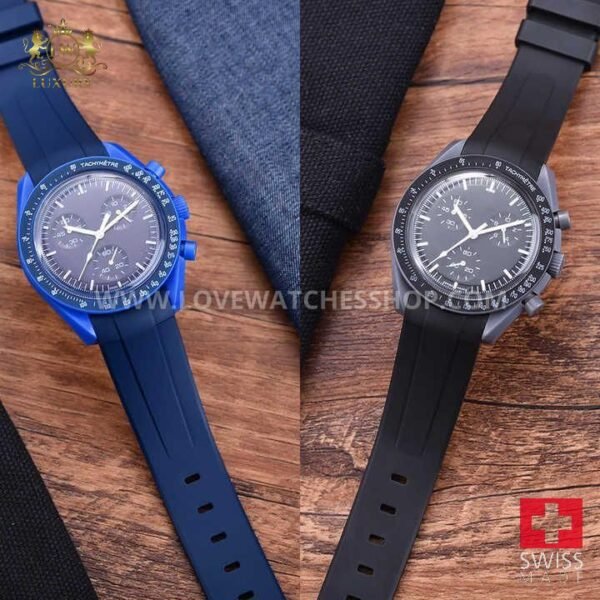 JUELONG Premium 20mm Fluorine Rubber Watch Straps Curved End FKM Watch Bands Replacement for R-olex Water Ghost GMT Watch