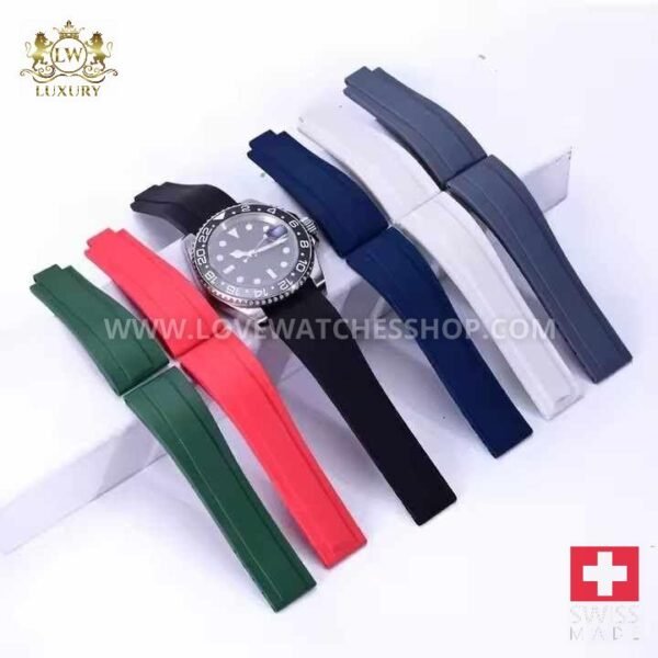 Hot Sale Silicone Rubber Watch Bands Straight End Camouflage Watch Straps Replacement for Rolx 20mm 21mm