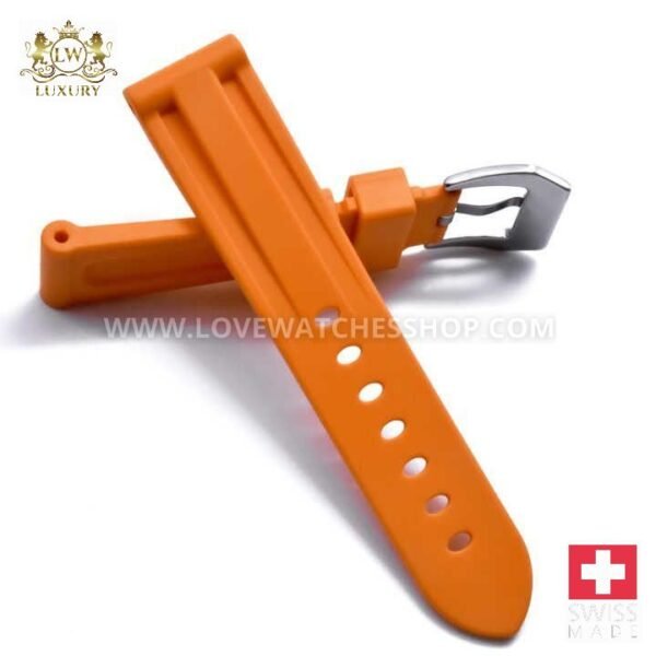 Silicone Watch Strap Rubber Watch Band for Panerai High Quality Rubber Wholesale Panerai Waterproof 22mm 24mm 26mm Oem 100 Pcs