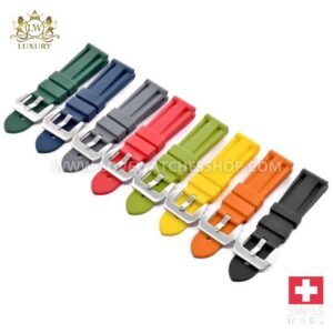 Silicone Watch Strap Rubber Watch Band for Panerai High Quality Rubber Wholesale Panerai Waterproof 22mm 24mm 26mm Oem 100 Pcs