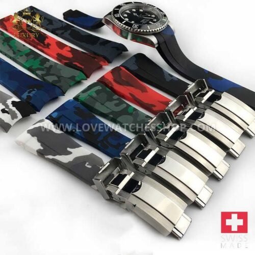 Rubber Sports Watch Bands Accessories Camouflage Watch Straps Bracelet Replacement Hot Products Silicone for Rolx Datona GMT