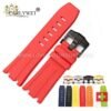 For 28mm AP ROYAL OAK OFFSHORE Audemars Piguet 42mm Waterproof Silicone Rubber Replacement Watch Strap Band Buckle Belt