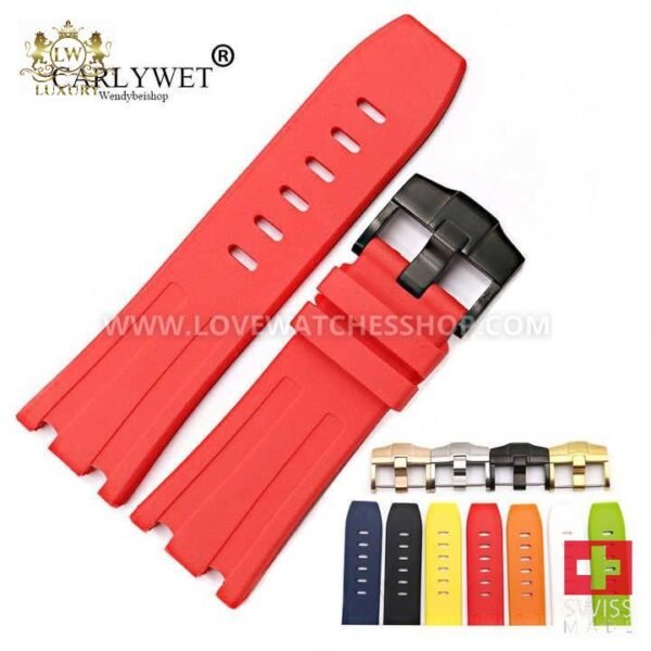 For 28mm AP ROYAL OAK OFFSHORE Audemars Piguet 42mm Waterproof Silicone Rubber Replacement Watch Strap Band Buckle Belt