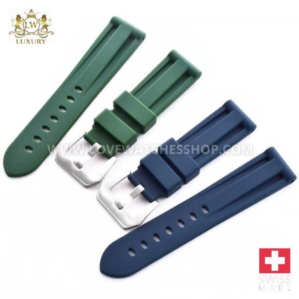 Silicone Watch Strap Rubber Watch Band for Panerai High Quality Rubber Wholesale Panerai Waterproof 22mm 24mm 26mm Oem 100 Pcs