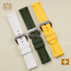 High Quality 22 24 26mm Black Red Blue Yellow Orange Rubber Watchband for Panerai Pin Buckle Waterproof Strap with Full logo