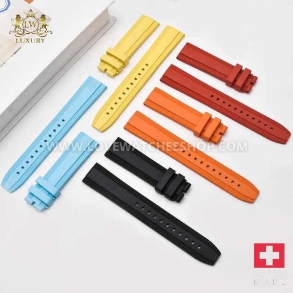 Custom Fkm Rubber Watch Strap 20MM 22MM For Breitling Watch Strap Buckle Soft Waterproof Nato Rolex Watch Band Bracelet