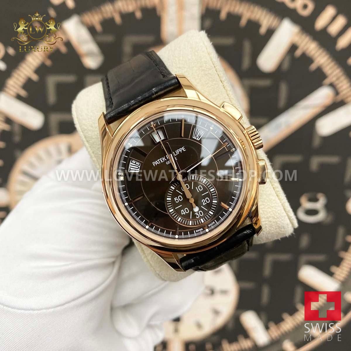 Patek Philippe Annual Calendar Chronograph Complication 42mm 5905R Black Dial