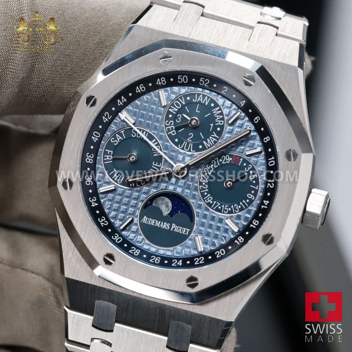 Audemars Piguet Royal Oak Perpetual Calendar Perpetual Calendar Blue Dial 41mm Stainless Steel 26574ST.OO.1220ST.02