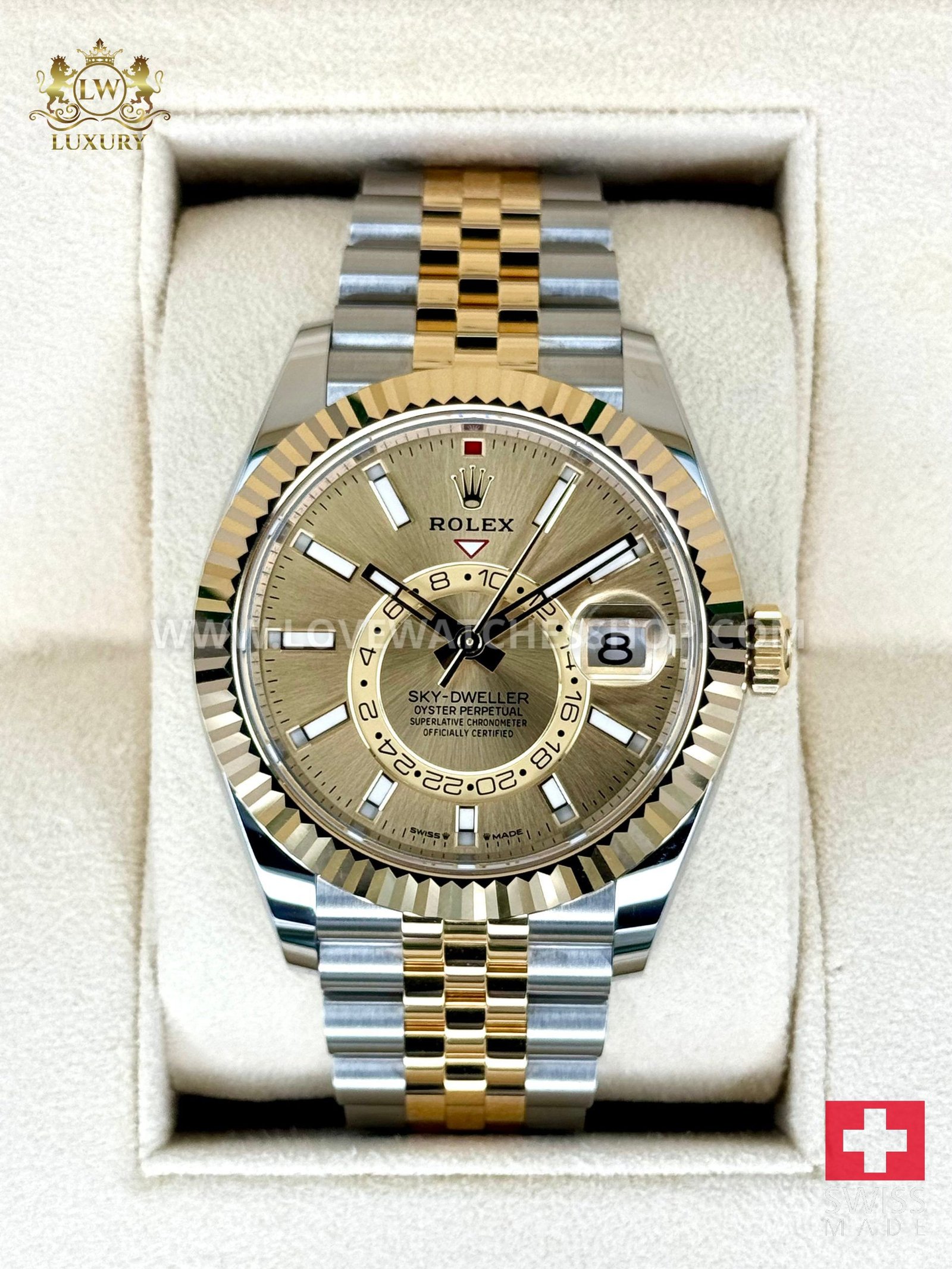 Rolex Sky-Dweller 42mm 336933 Jubilee Champagne Dial