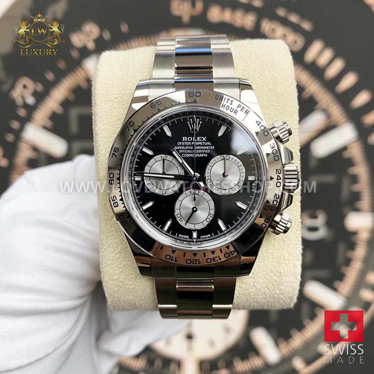Rolex Daytona 40mm 126509 White Steel Black Dial