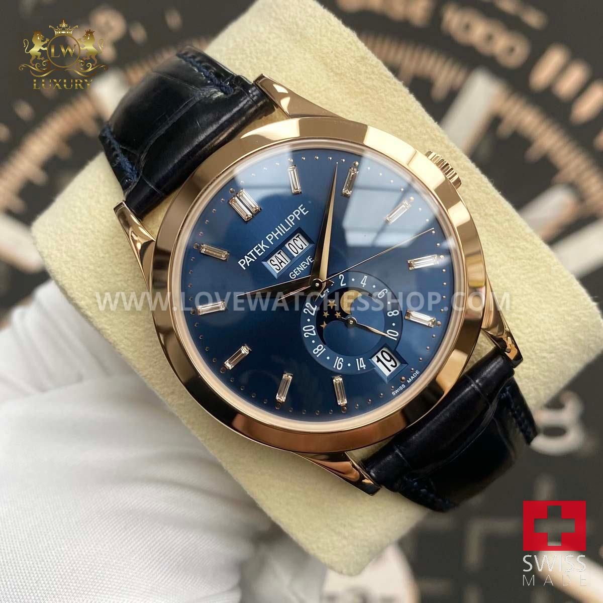Patek Philippe Annual Calendar Complication 38mm 5396R-015 Blue Baguette Dial Dial
