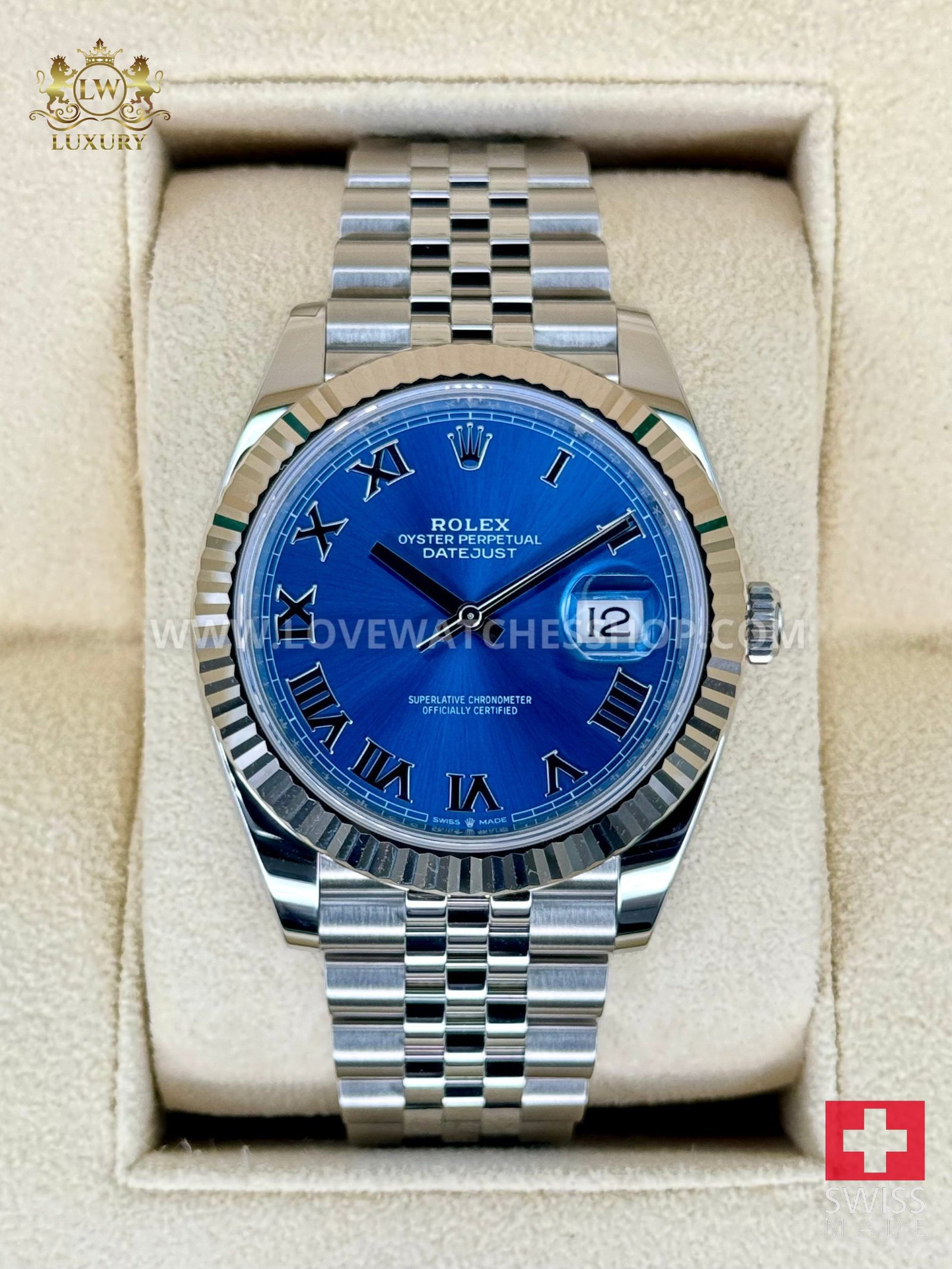 Rolex Datejust 41mm 126334 Jubilee Blue Roman Numeral Dial