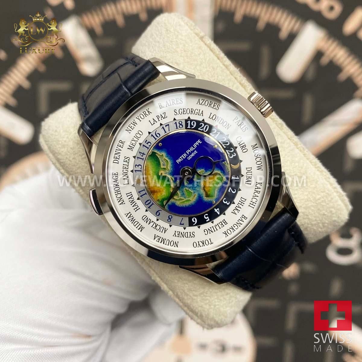 Patek Philippe World Time Complication 38mm 5231G Enamel Painted World Dial Unworn