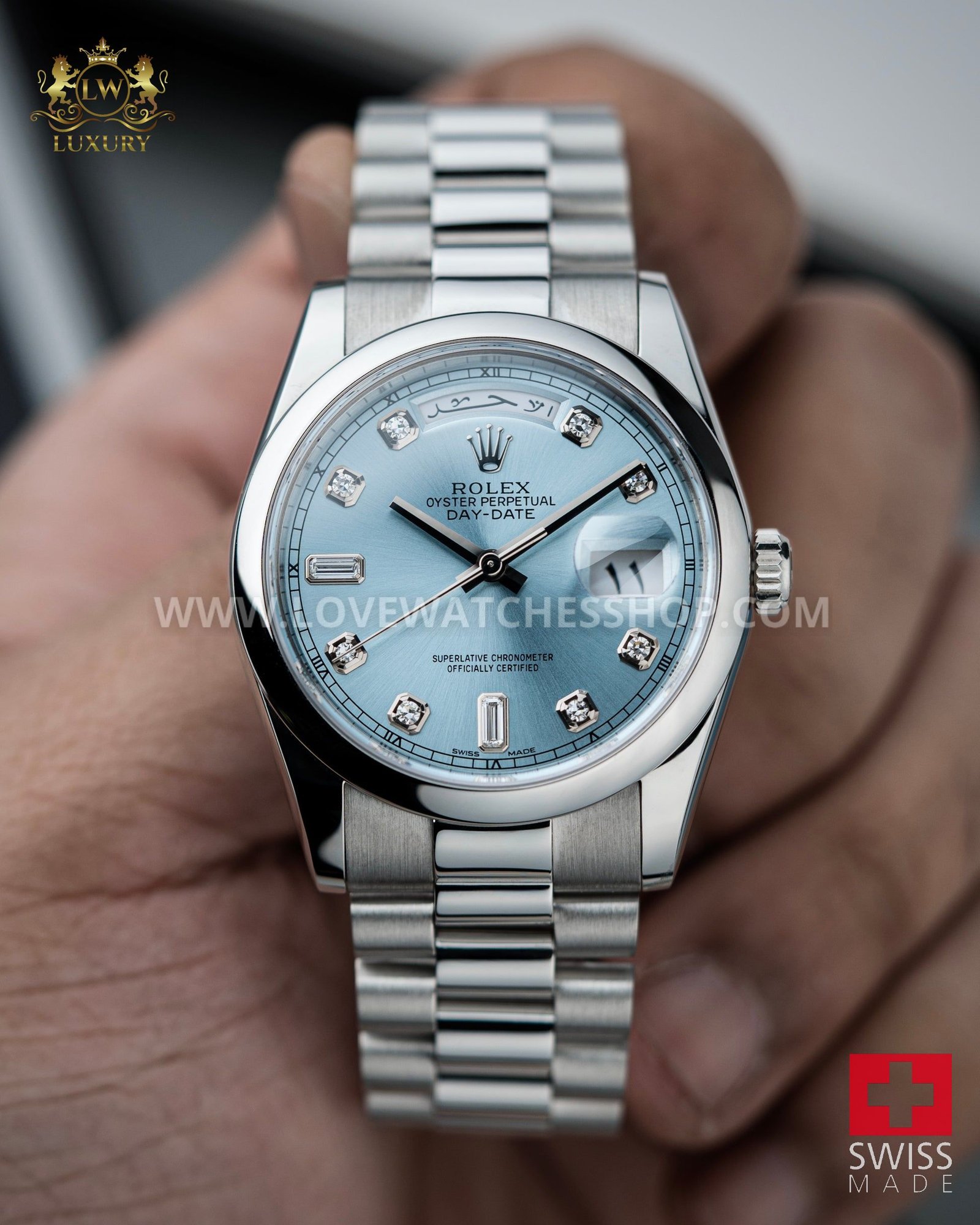 Rolex Day-Date 36mm Platinum Arabic - Ref. 118206