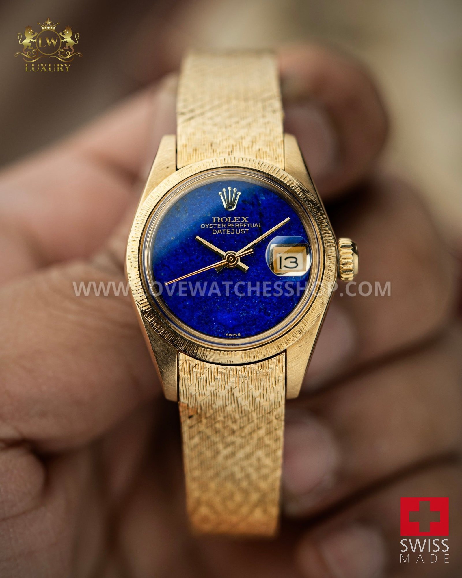 Rolex Lady-Datejust 26mm Lapis Lazuli Stone Dial - Ref. 6904