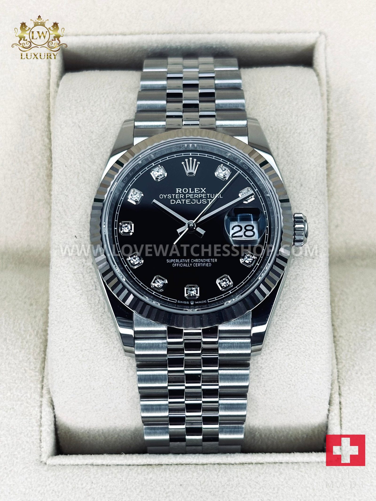 Rolex Datejust 36mm 126234 Jubilee Black Dial