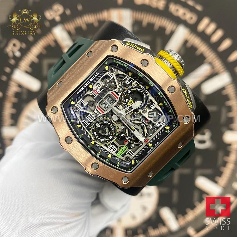 Richard Mille Chronograph RM11-03 Rose Steel / Titanium 50mm Openworked Dial Pre-Owned