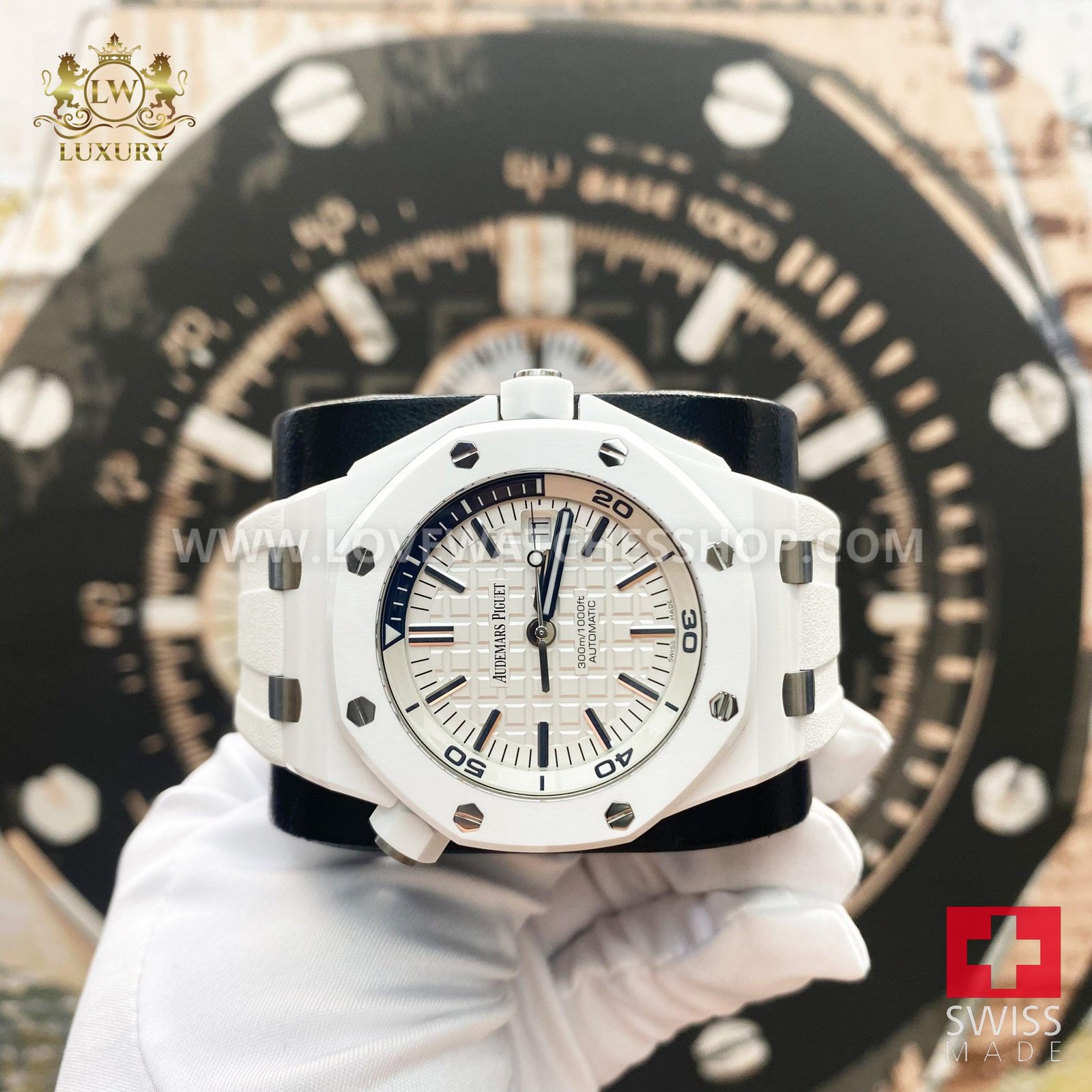 Audemars Piguet Royal Oak Offshore Diver 42mm 15707CB.OO.A010CA.01 White Dial Pre-Owned