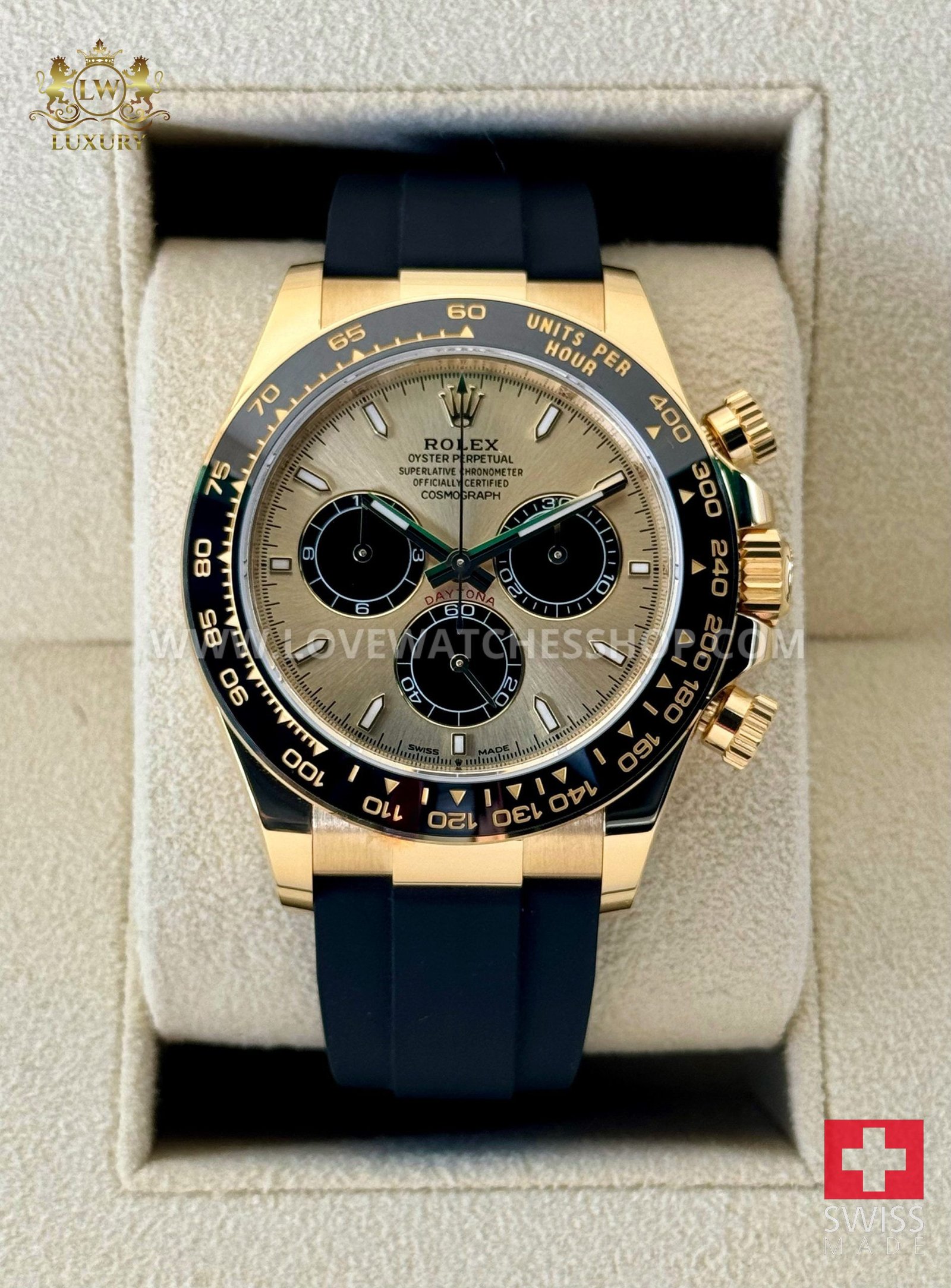 Rolex Daytona 40mm 126518LN Oysterflex Champagne Dial