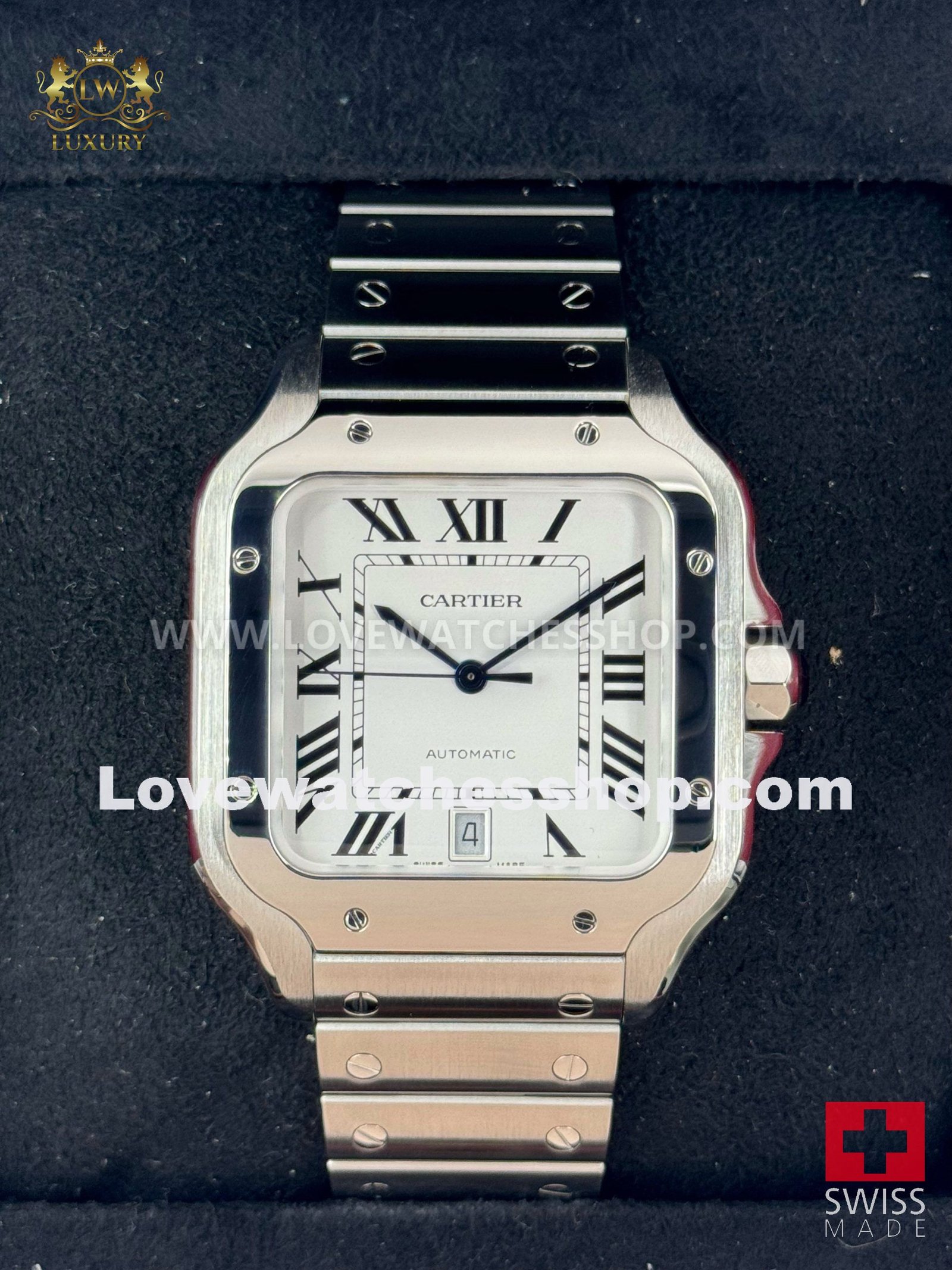 Santos De Cartier 39.8mm WSSA0018 Stainless Steel White Dial