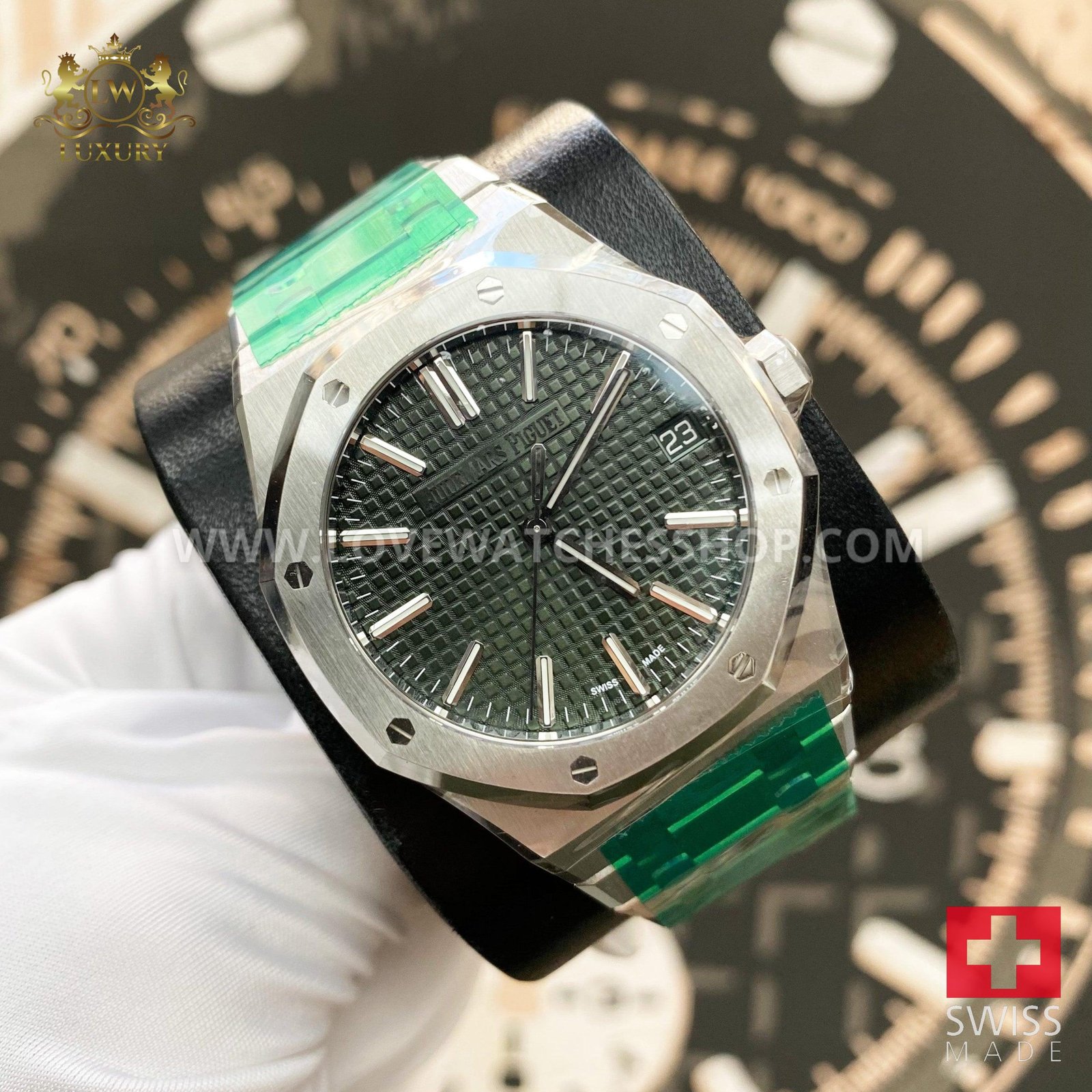 Audemars Piguet 50th Anniversary Royal Oak Self Winding 41mm 15510ST Green Dial