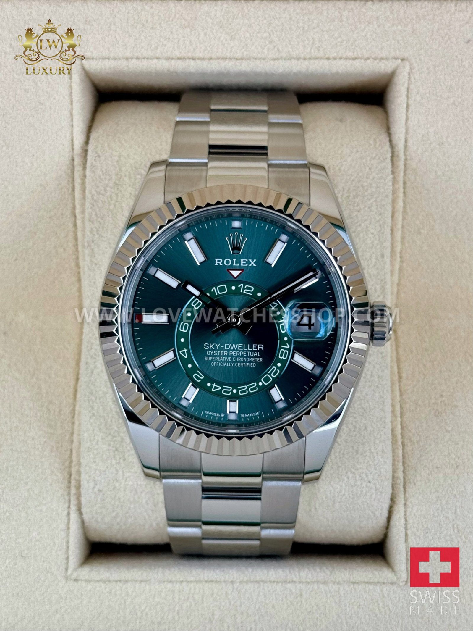 NEW 2025 Rolex Sky-Dweller 42mm 336934 Oyster Green Dial