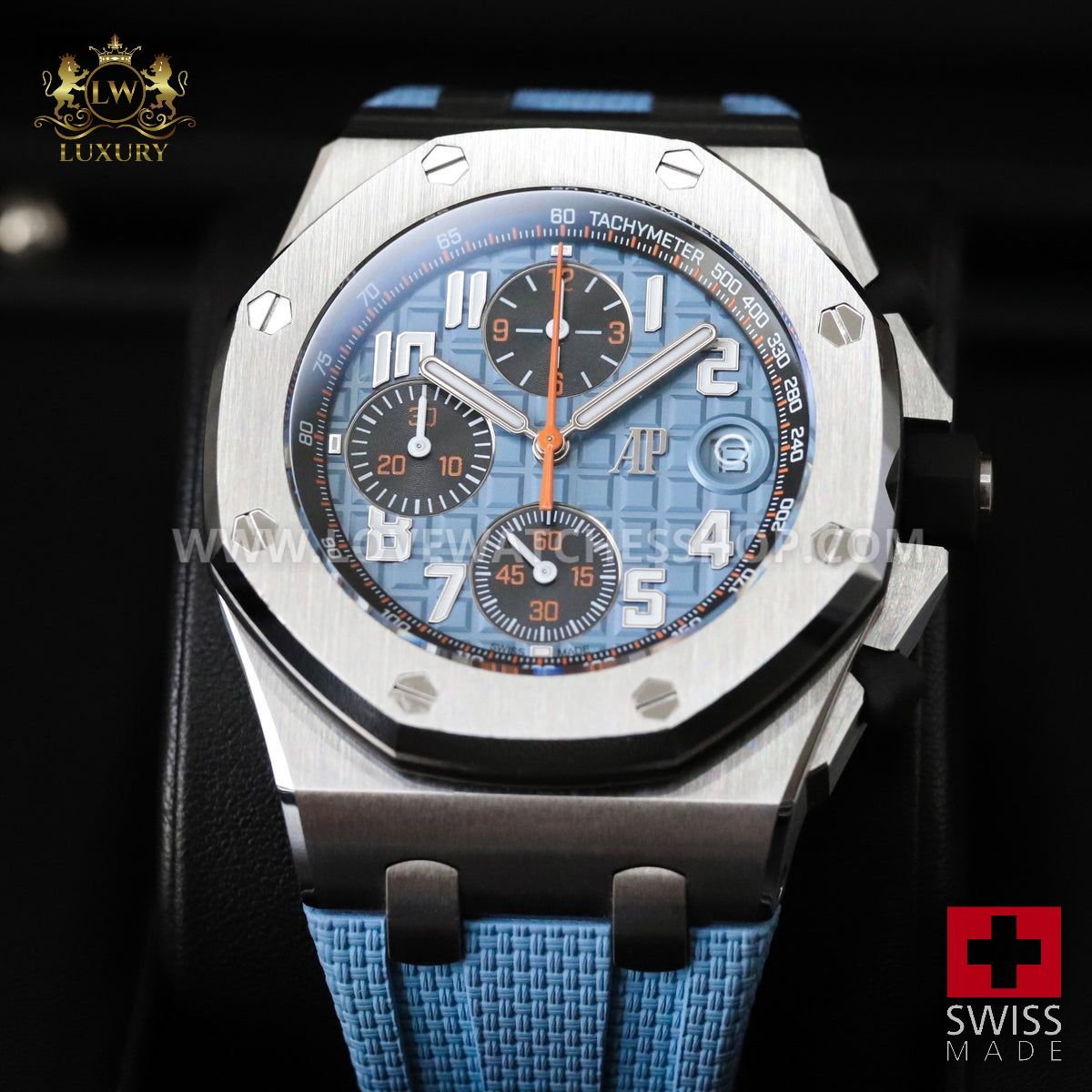 Audemars Piguet Royal Oak Offshore 42mm Tiffany Baby Blue Orange Steel 26238ST.OO.A340CA.01