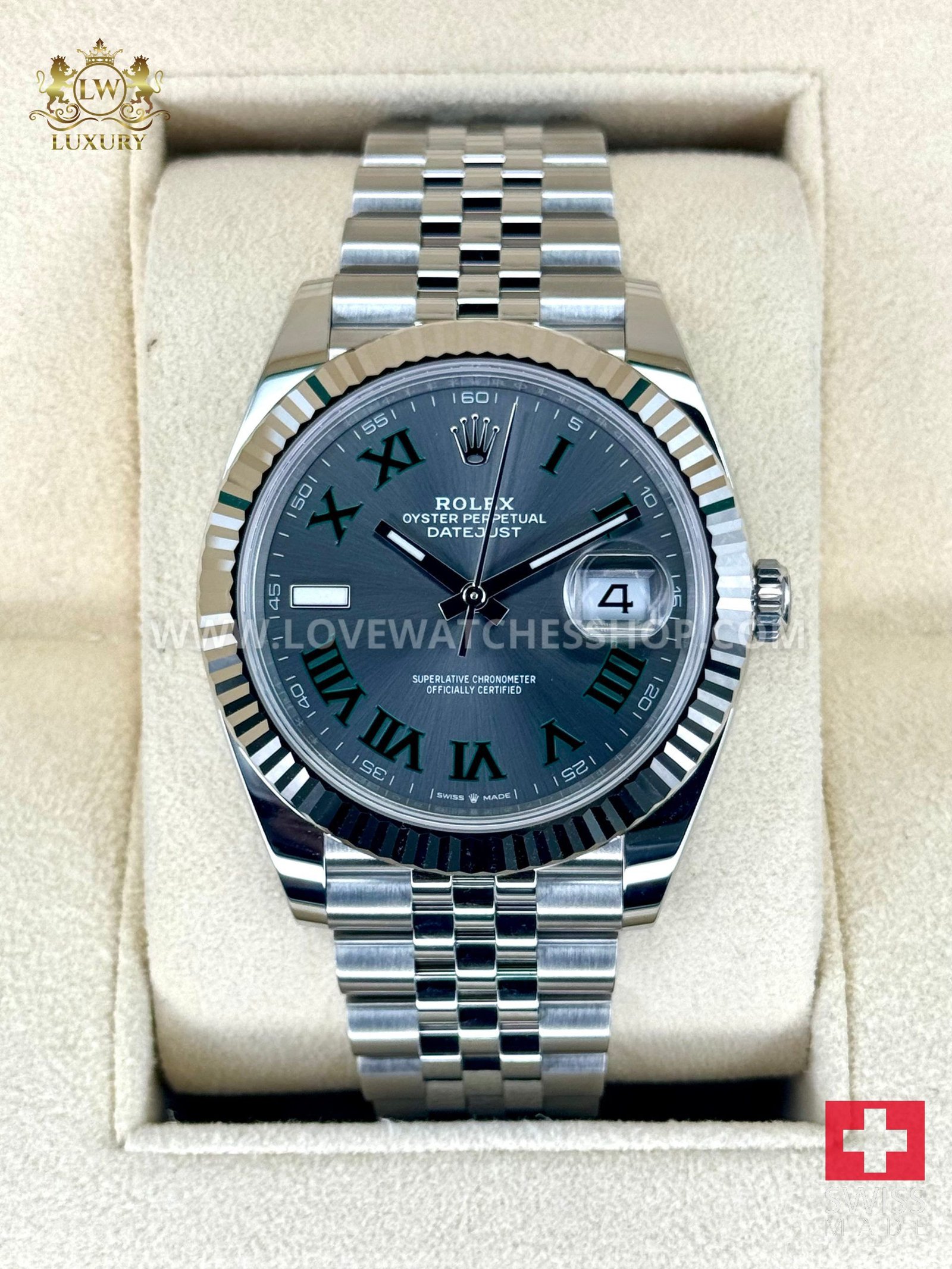 Rolex Datejust 41mm 126334 Jubilee Wimbledon Dial
