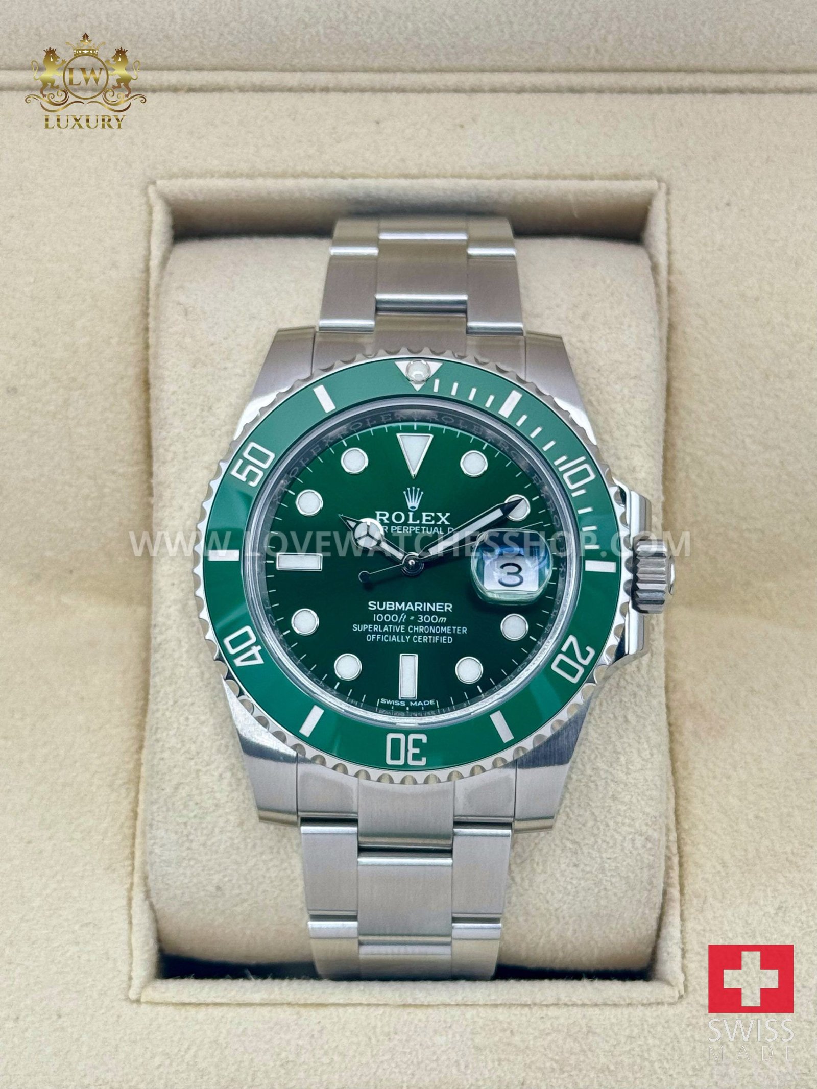 Rolex Submariner “Hulk” 40mm 116610LV Green Dial