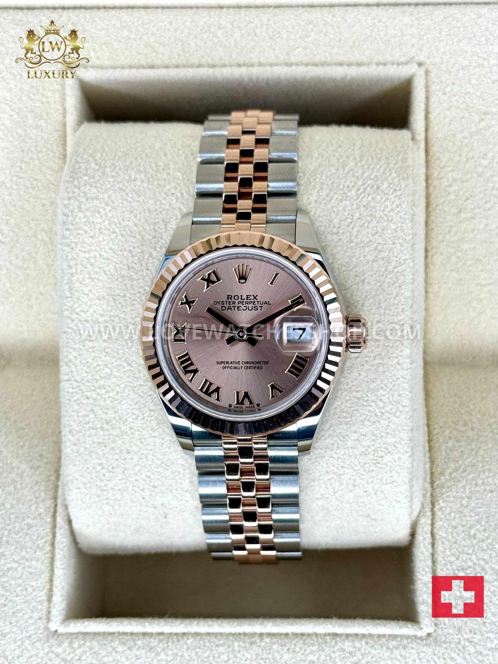 Rolex Lady Datejust 28mm 279171 Two-Tone Jubilee Pink Dial