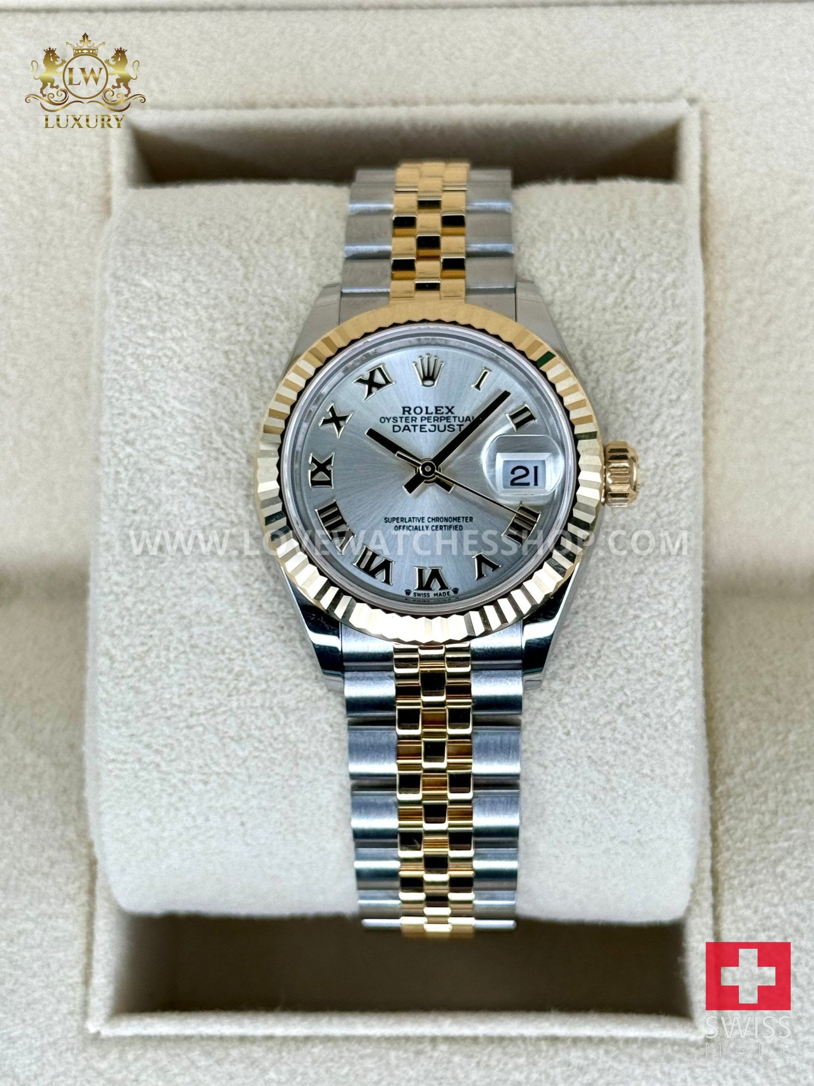 Rolex Lady Datejust 28mm 279173 Two-Tone Jubilee Silver Dial