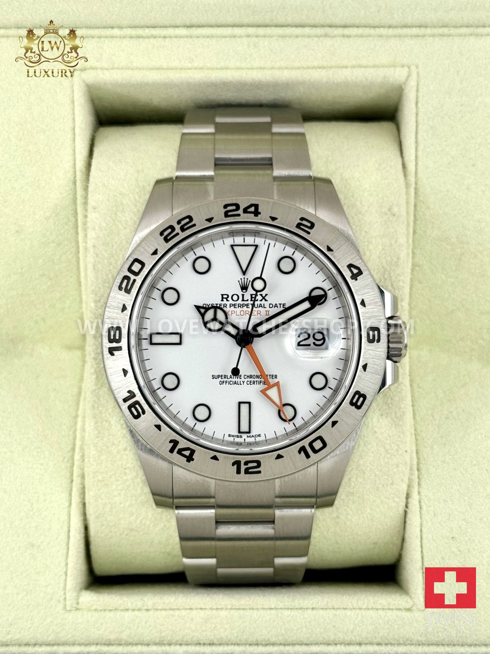 Rolex Explorer II 42mm 216570 Stainless Steel Polar White Dial