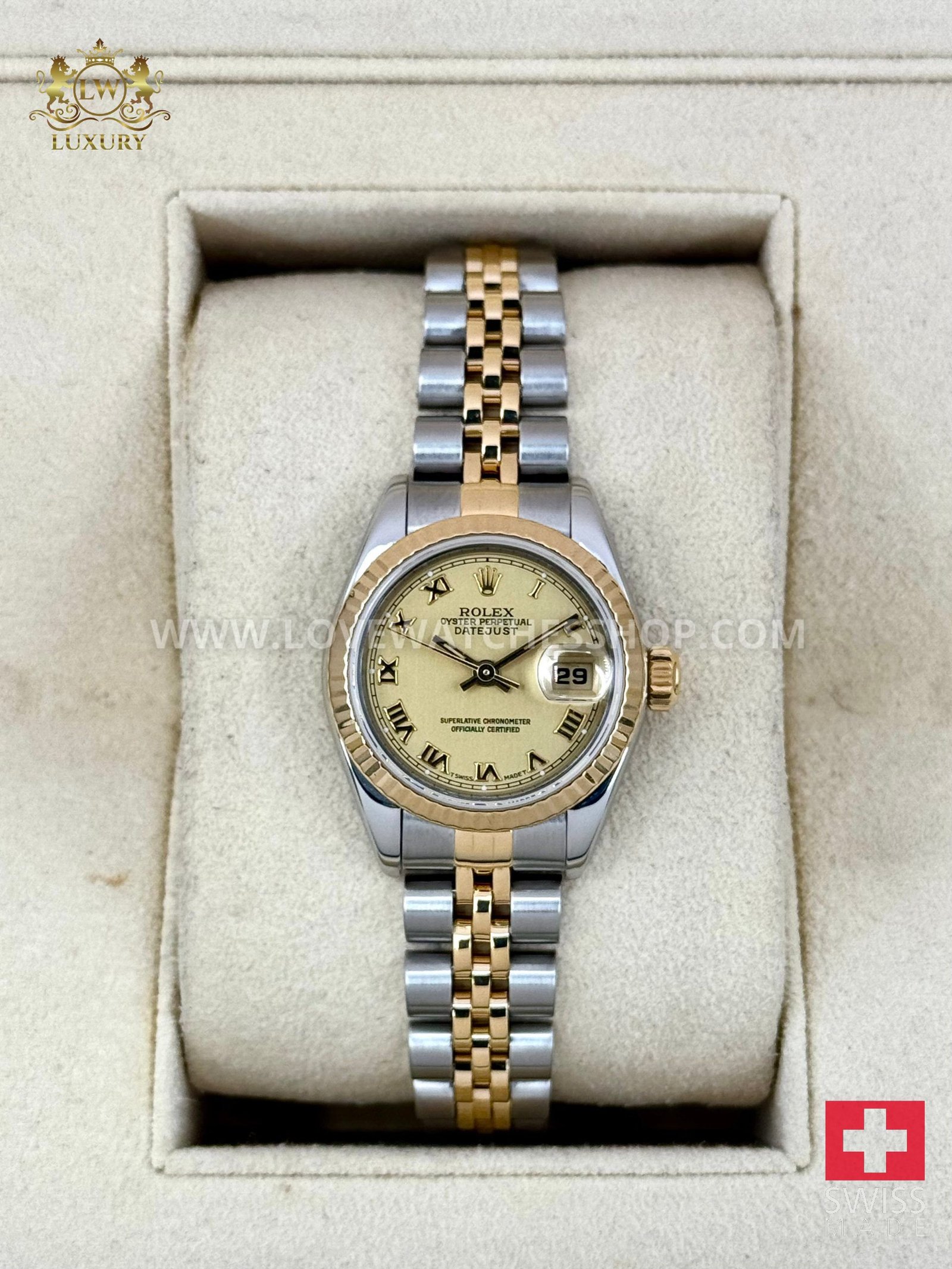 Rolex Lady Datejust 26mm 69173 Two-Tone Jubilee Champagne Dial