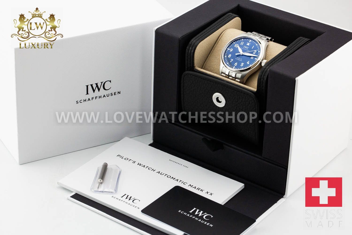 IWC Pilot's Watch Mark XX 40mm Blue Dial Bracelet IW328204