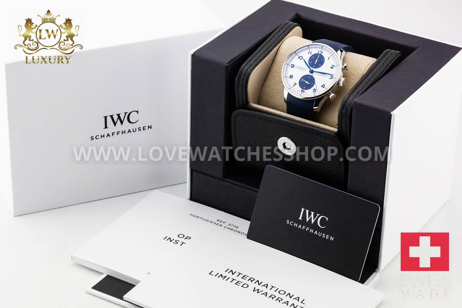 IWC Portugieser Chronograph 41mm White / Blue Dial IW371620