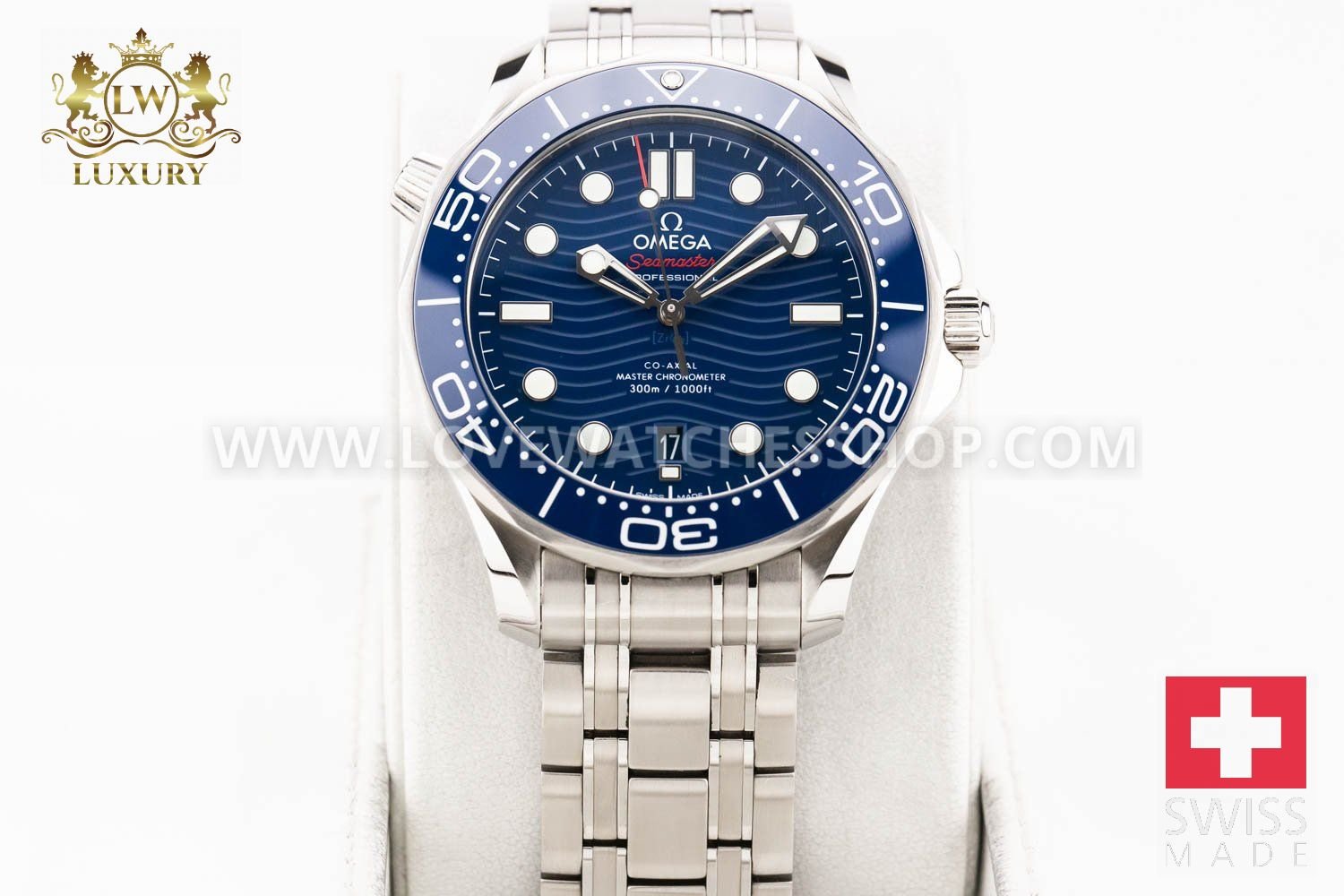 Omega Seamaster 300M 42mm silver and Blue 210.30.42.20.03.001