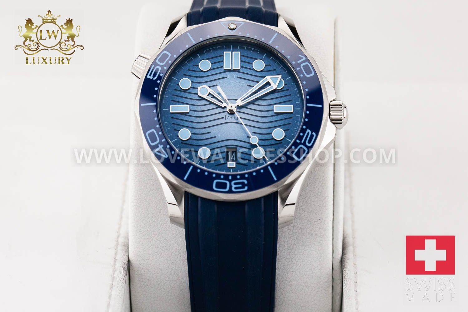 Omega Seamaster 300M 42mm silver and summer blue Blue Diver 210.32.42.20.03.002