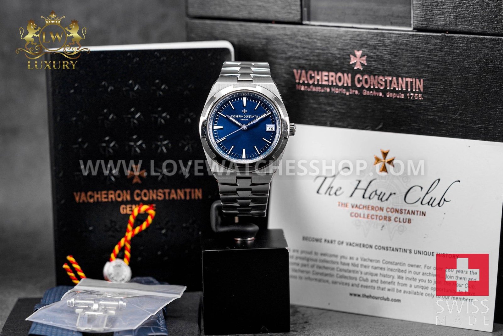 OVERSEAS silver and BLUE DIAL 41mm