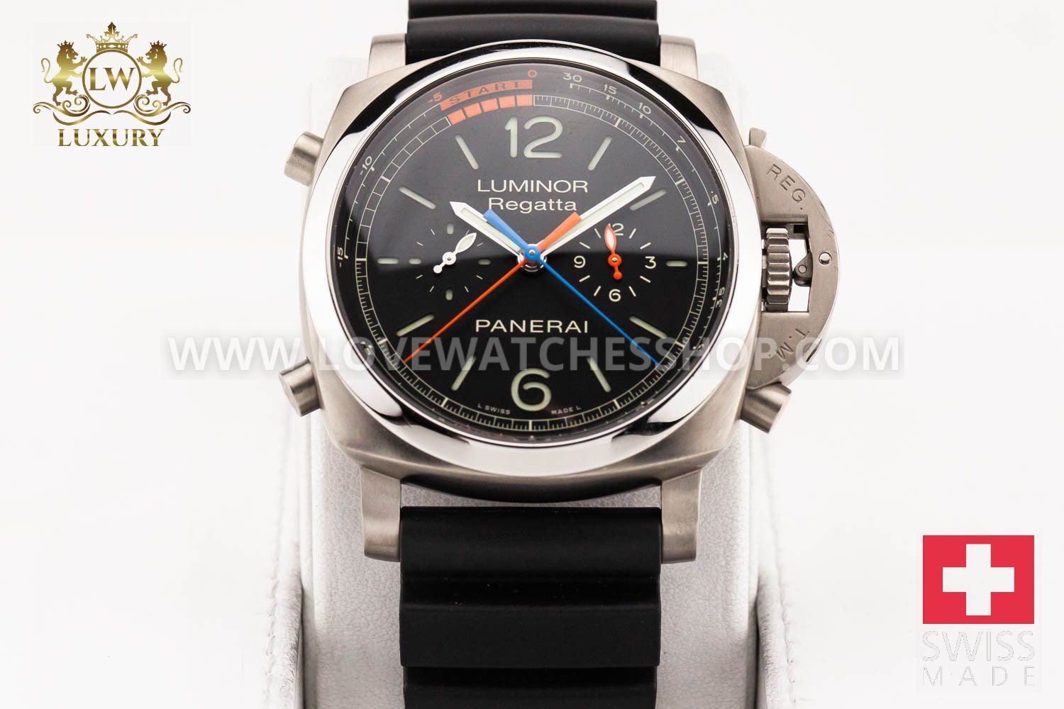 Panerai Luminor black and clear dial Regatta Flyback 47mm PAM00526