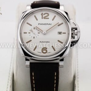 Panerai Luminor Due black leather strap and white dial 1046 42mm PAM01046