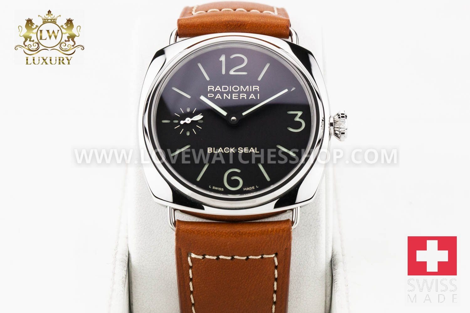 Panerai Radiomir tan strap and Black Seal dial 45mm PAM00183