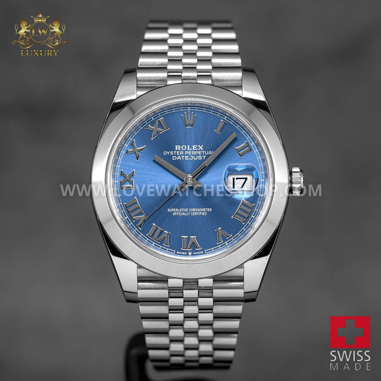 DATEJUST 41MM BLUE AZZURRO DIAL
