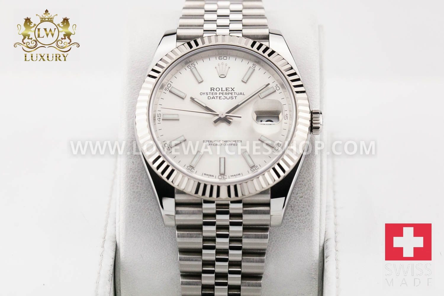 Rolex Datejust 41 Silver Fluted Jubilee 126334