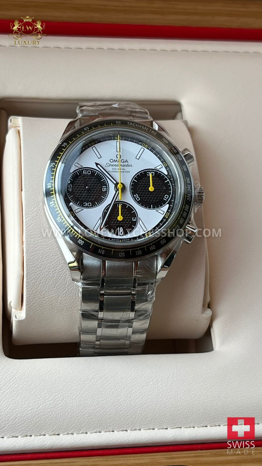 SPEEDMASTER RACING CO-AXIAL CHRONOGRAPH WHITE PANDA DIAL 40mm