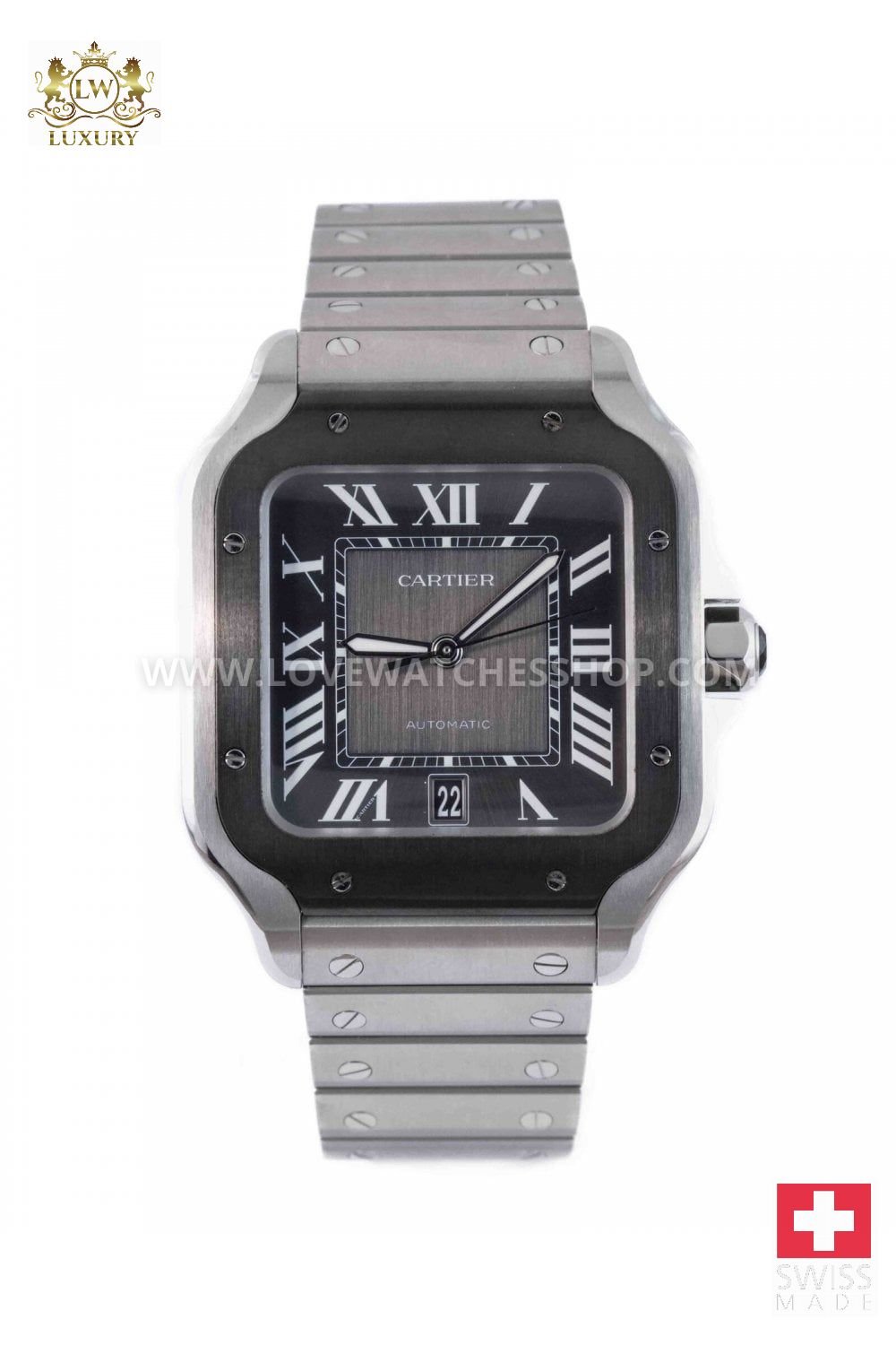 Cartier - Santos De Cartier - WSSA0037 - Black Dial - Steel
